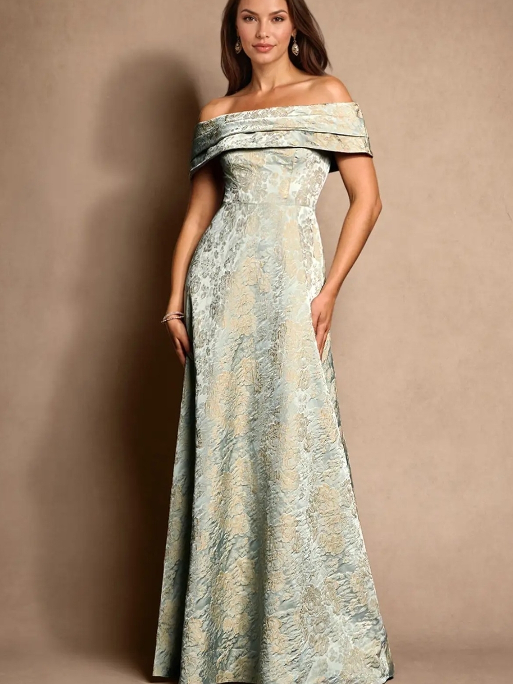 NWT AZAZIE New Britain Vintage Blue A-Line Pleated Jacquard Dress - Size 12